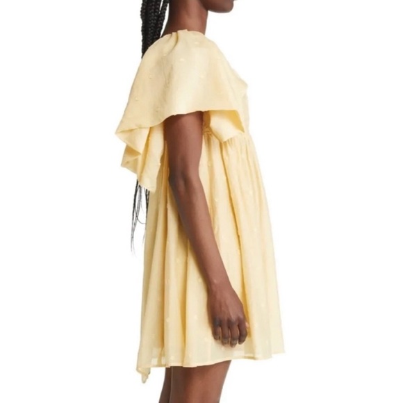 Anthropologie | Moon River | Yellow Polkadot Puff Sleeve Mini Dress - Picture 2 of 10